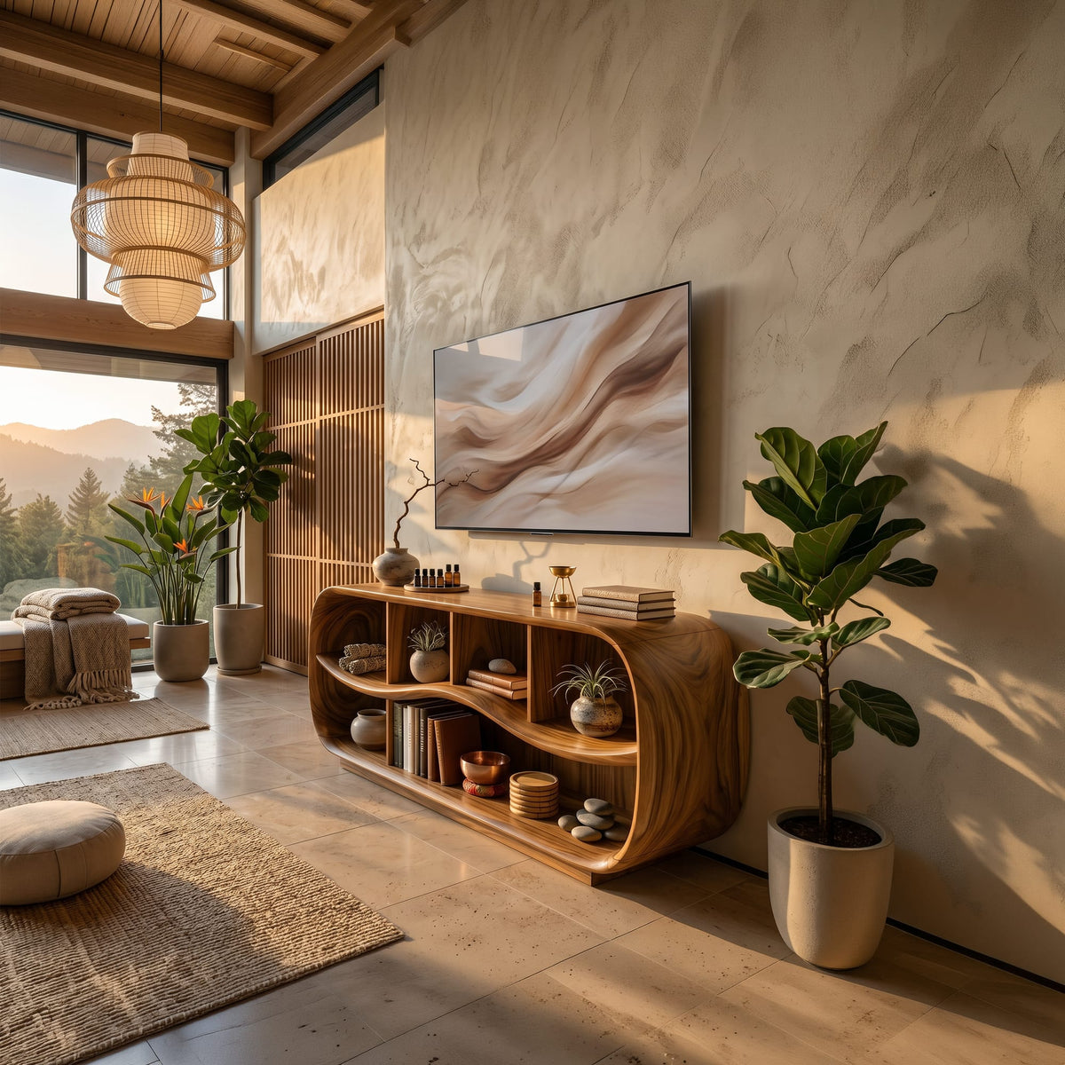 Round Modern TV Cabinet