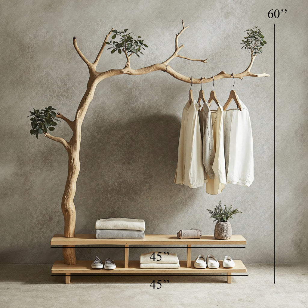 Driftwood Branch Coat Hanger Wall Mount Towel Hook, solid wood, built to order