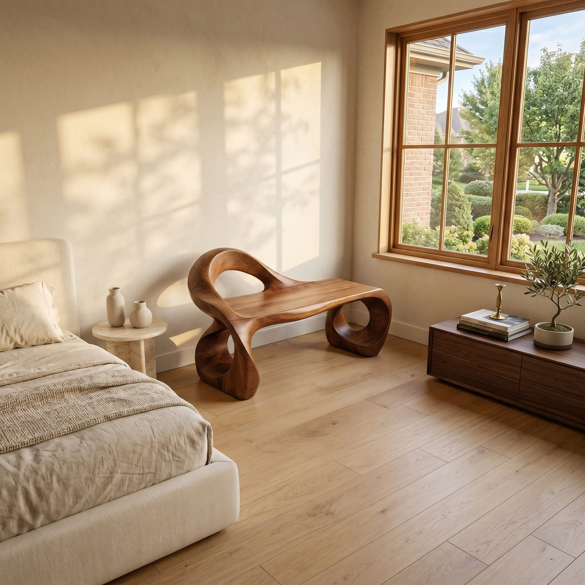 Sculptural Contemporary Bench
