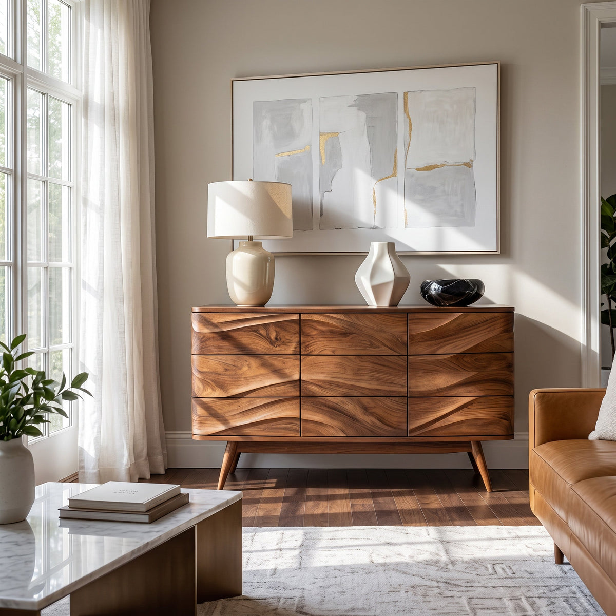 Curved Modern Sideboard
