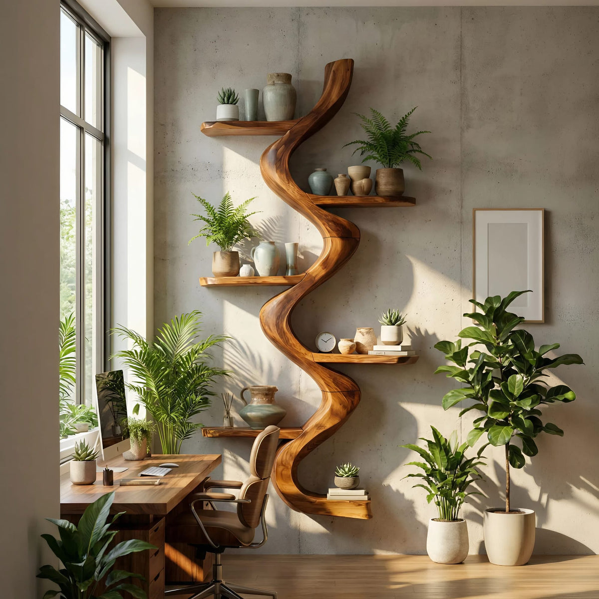 Minimal Hooks Wall Shelf
