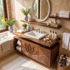 Organic Bathroom Vanity Spa Retreat, solid wood, built to order, view 2