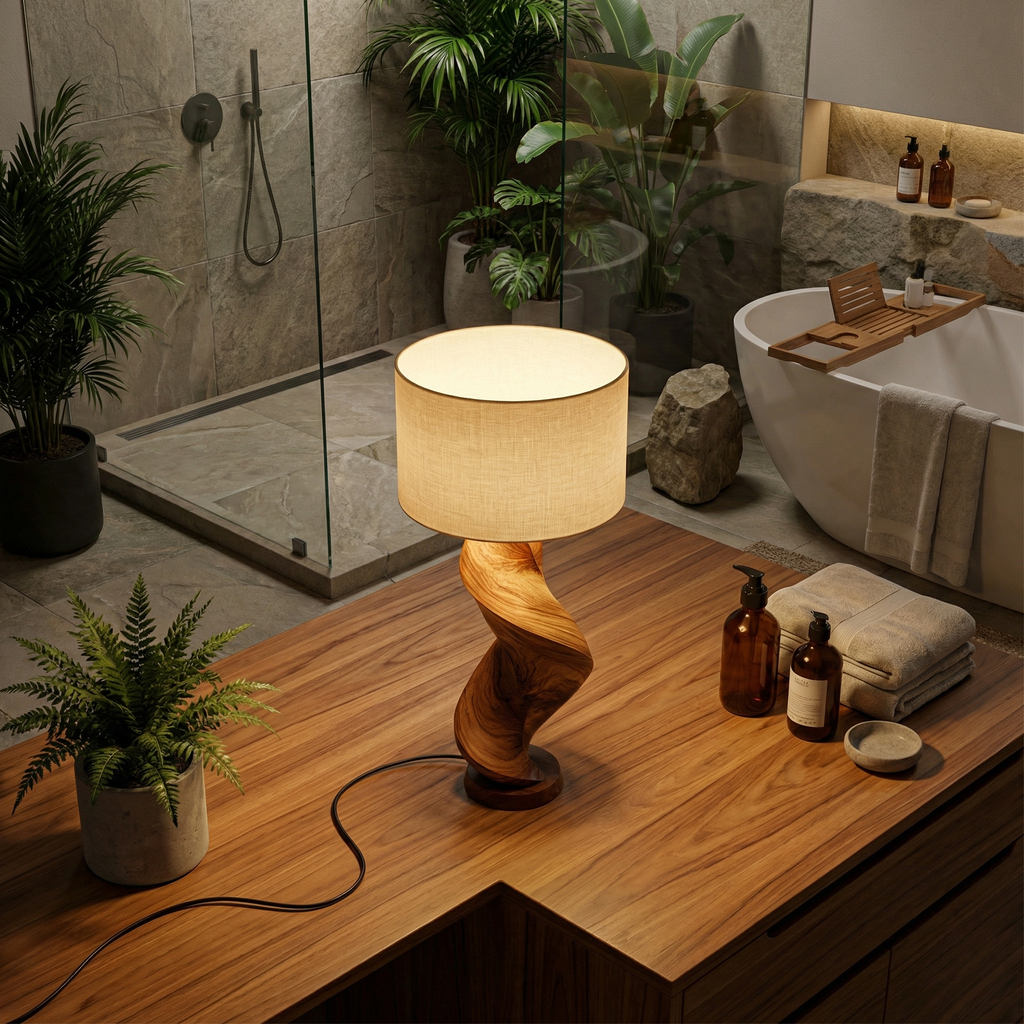 Organic Ambient Lamp, solid wood, built to order, view 2