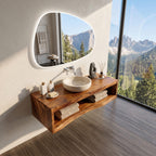 Contemporary Bathroom Cabinet Tropical Villa, solid wood, built to order
