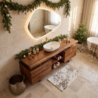 Rustic Storage Bathroom Vanity Lake House, solid wood, built to order