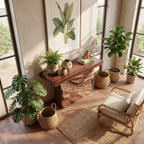 Minimalist Live Form Console Table, solid wood, built to order