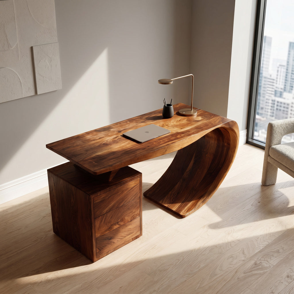 Modern Desk, solid wood, built to order