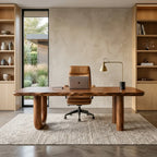 Organic U-shaped Leg Desk, solid wood, built to order, view 2