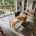 Live Edge Executive Desk Coastal Workspace, solid wood, built to order, view 2