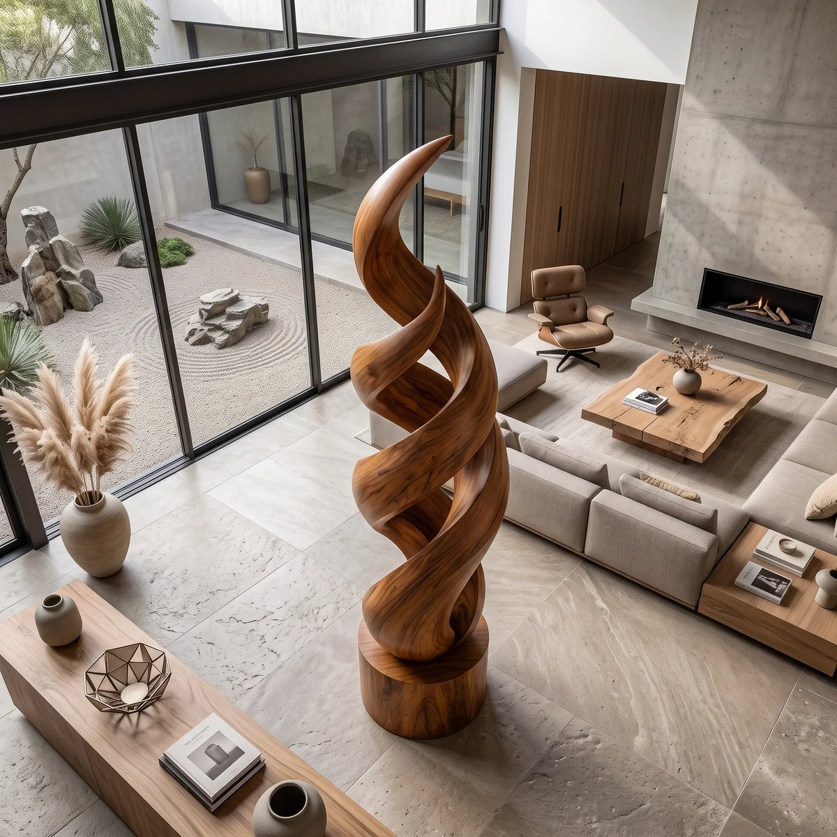 Abstract Sculpture, solid wood, built to order, view 2