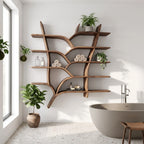 Mid Century Live Edge Bookshelves, solid wood, built to order