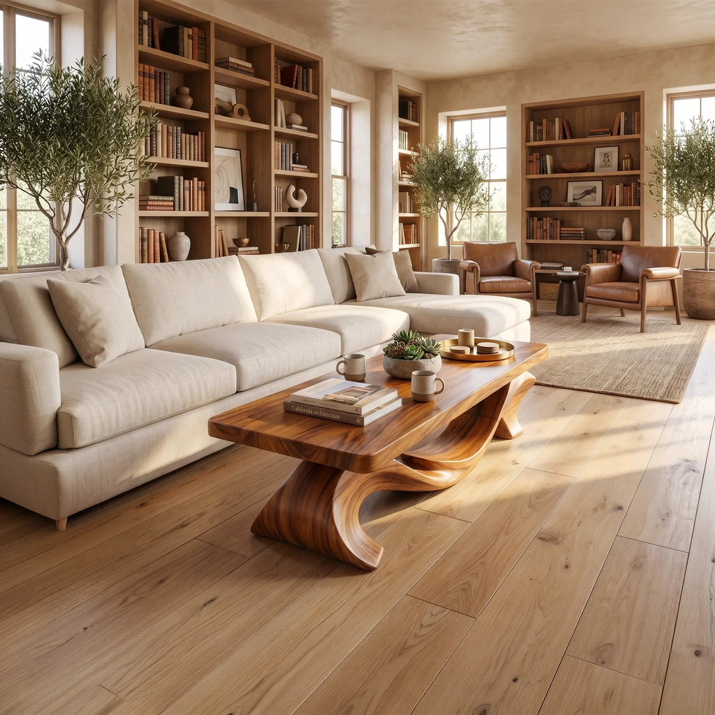 Organic Flowing Table, solid wood, built to order
