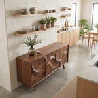 Organic Modern Buffet Cabinet with Storage Kitchen, solid wood, built to order, view 7