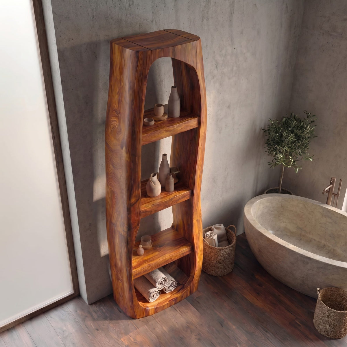Curved Arched Bath Shelf