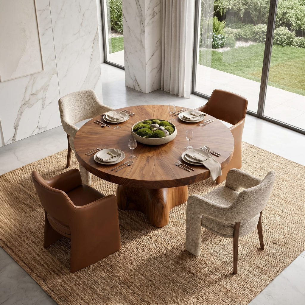 Pedestal Mid Century Dining Table