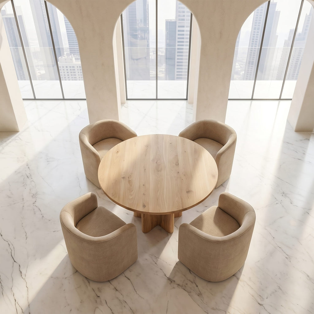 Organic Sculptural Pedestal Side Table