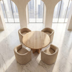Organic Sculptural Pedestal Side Table