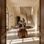 Contemporary Sculptural Pedestal Console Table