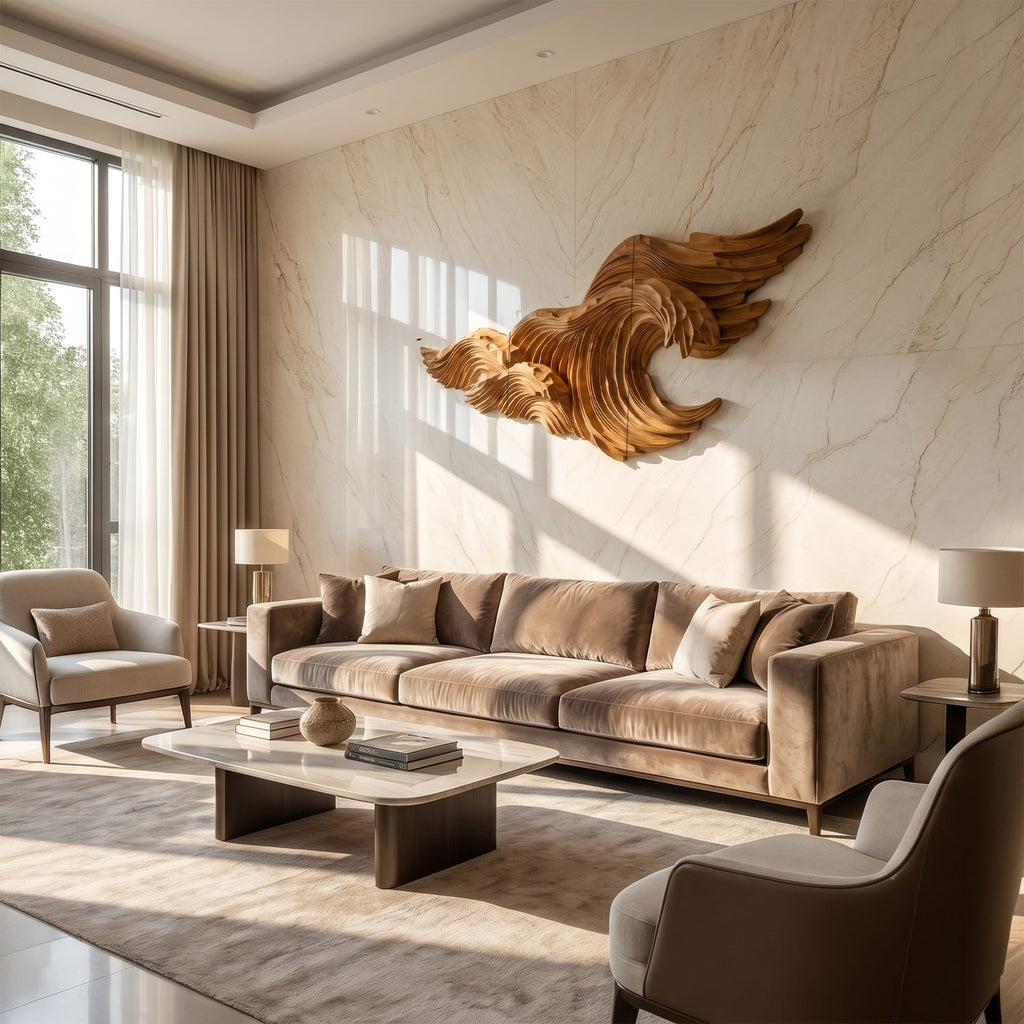 Abstract Sculptural Flowing Wall Art