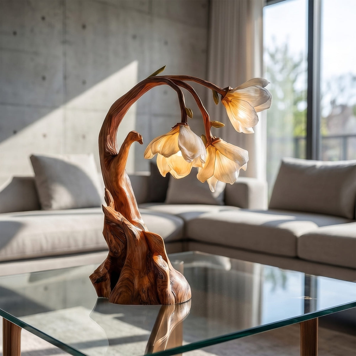 Floral Sculptural Nightstand