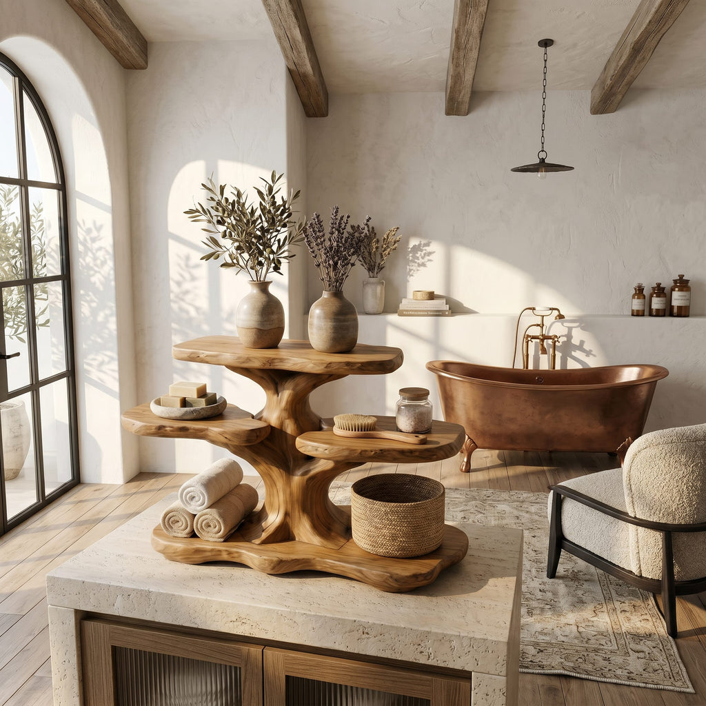 Floating Contemporary Bath Shelf