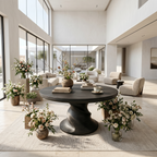 Contemporary Center Table with Flowing Curved Design, solid wood, built to order, view 3