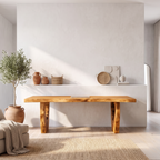 Organic Executive Desk with Flowing Curved Legs, solid wood, built to order, view 3