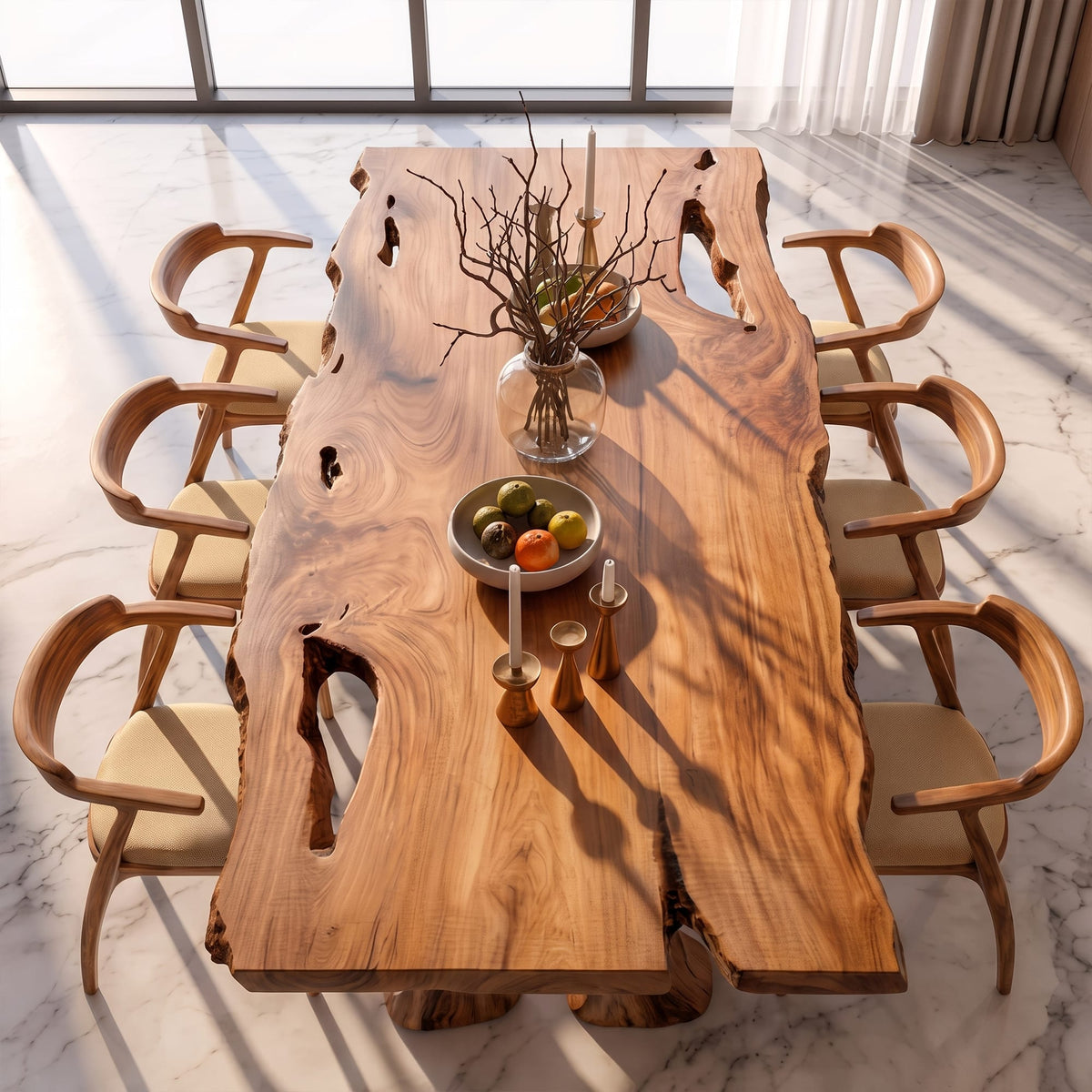 Irregular Edge Dining Table - solid wood, built to order