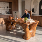 Sculptural Trestle Desk