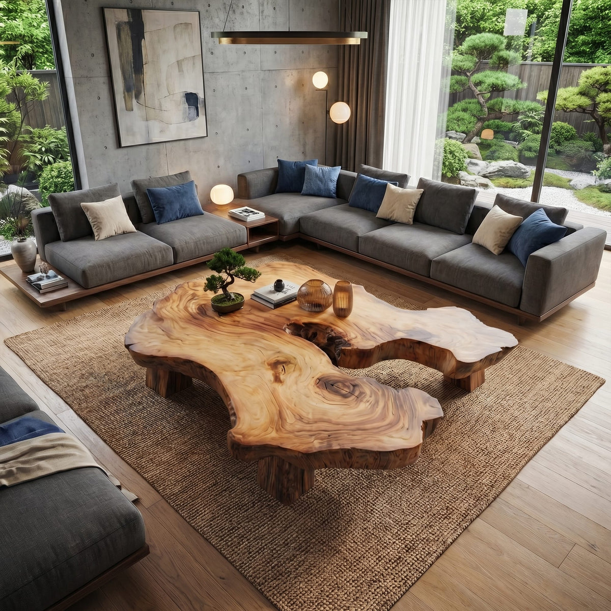 Organic Live Edge Centerpiece Coffee Table