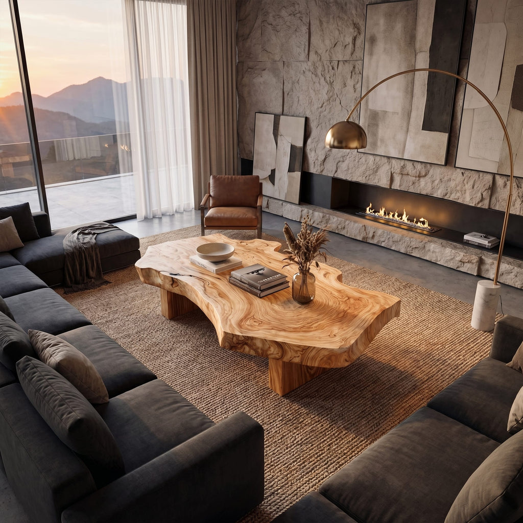 Live Edge Sculptural Centerpiece Coffee Table