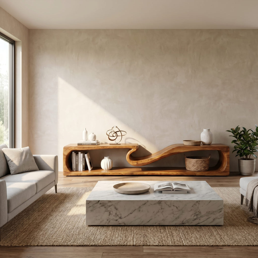 Round Minimal TV Cabinet