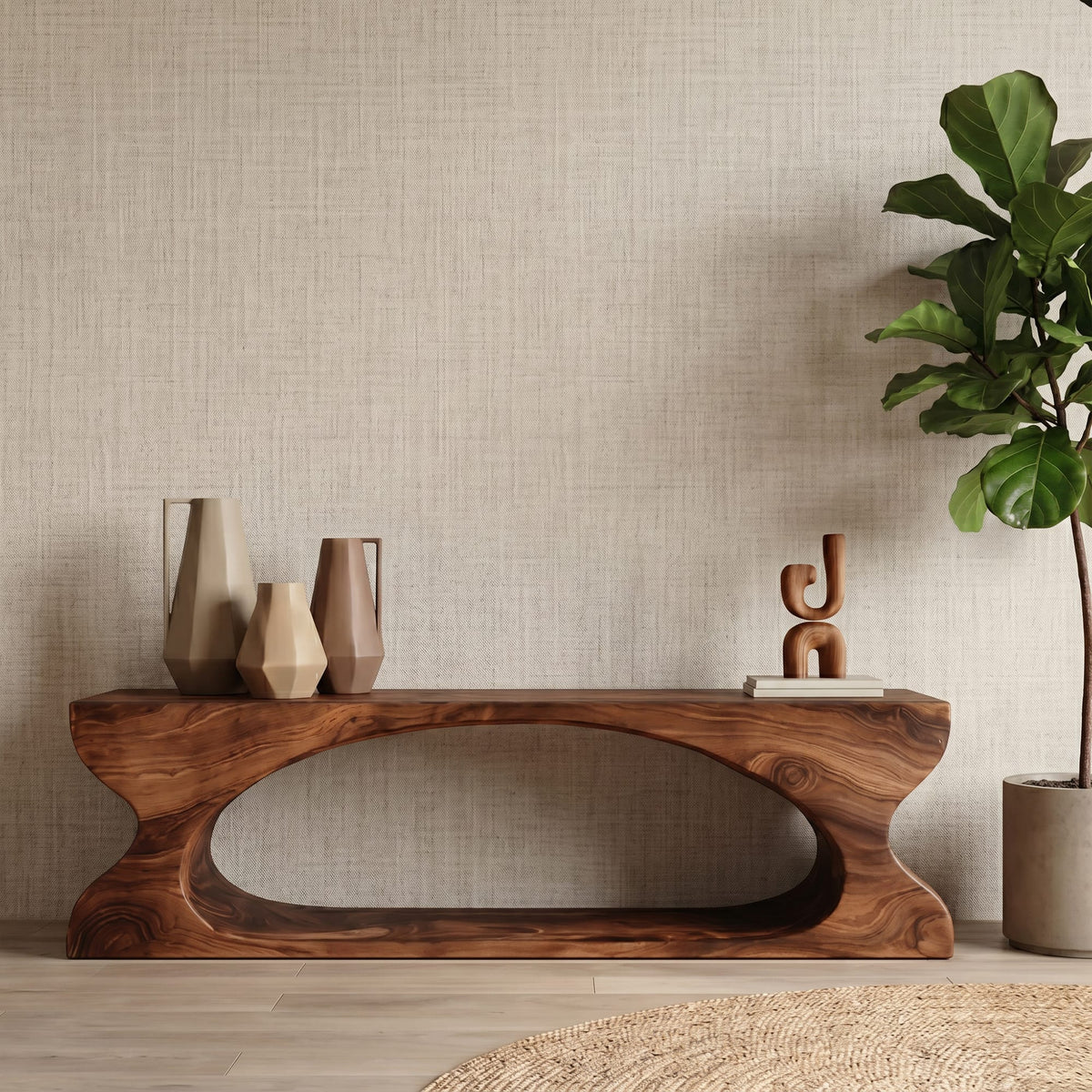 Sculptural Organic Foyer Bench