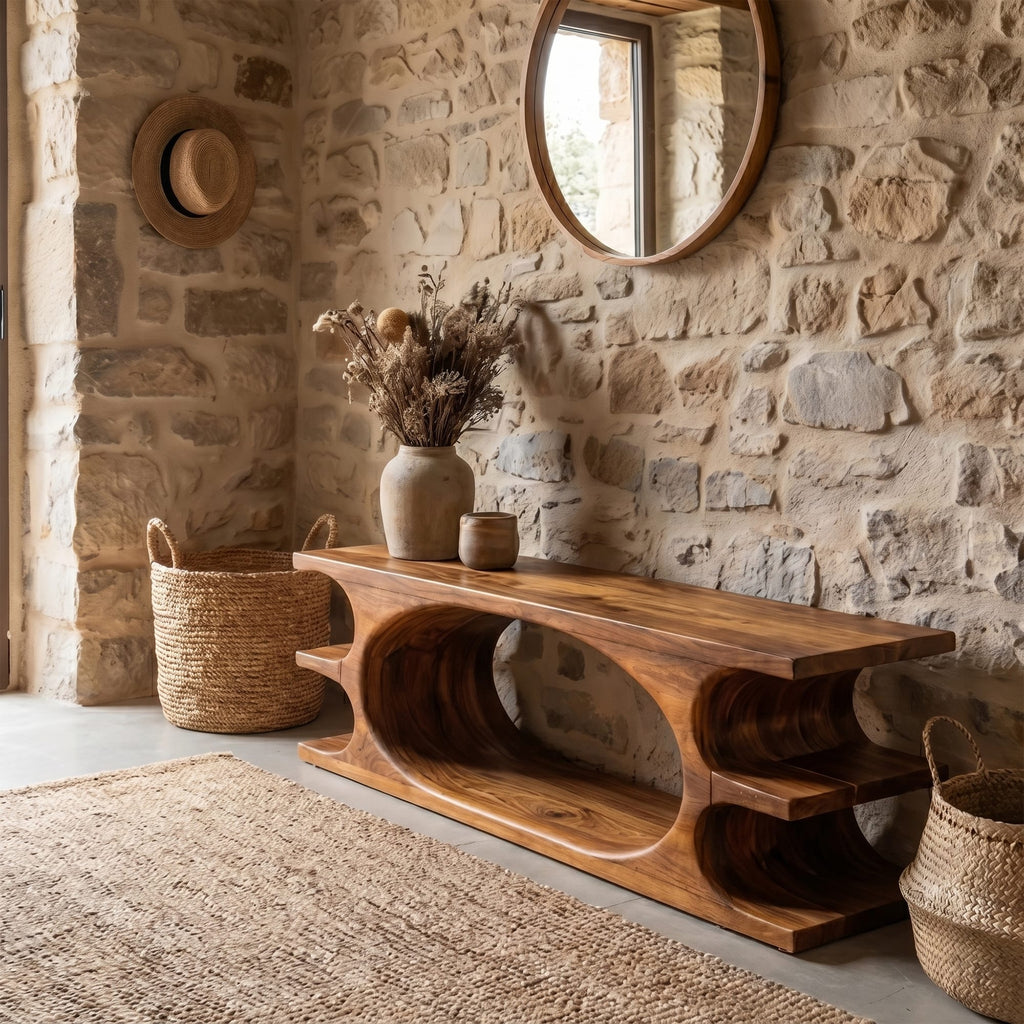 Sculptural Flowing Curved Bench
