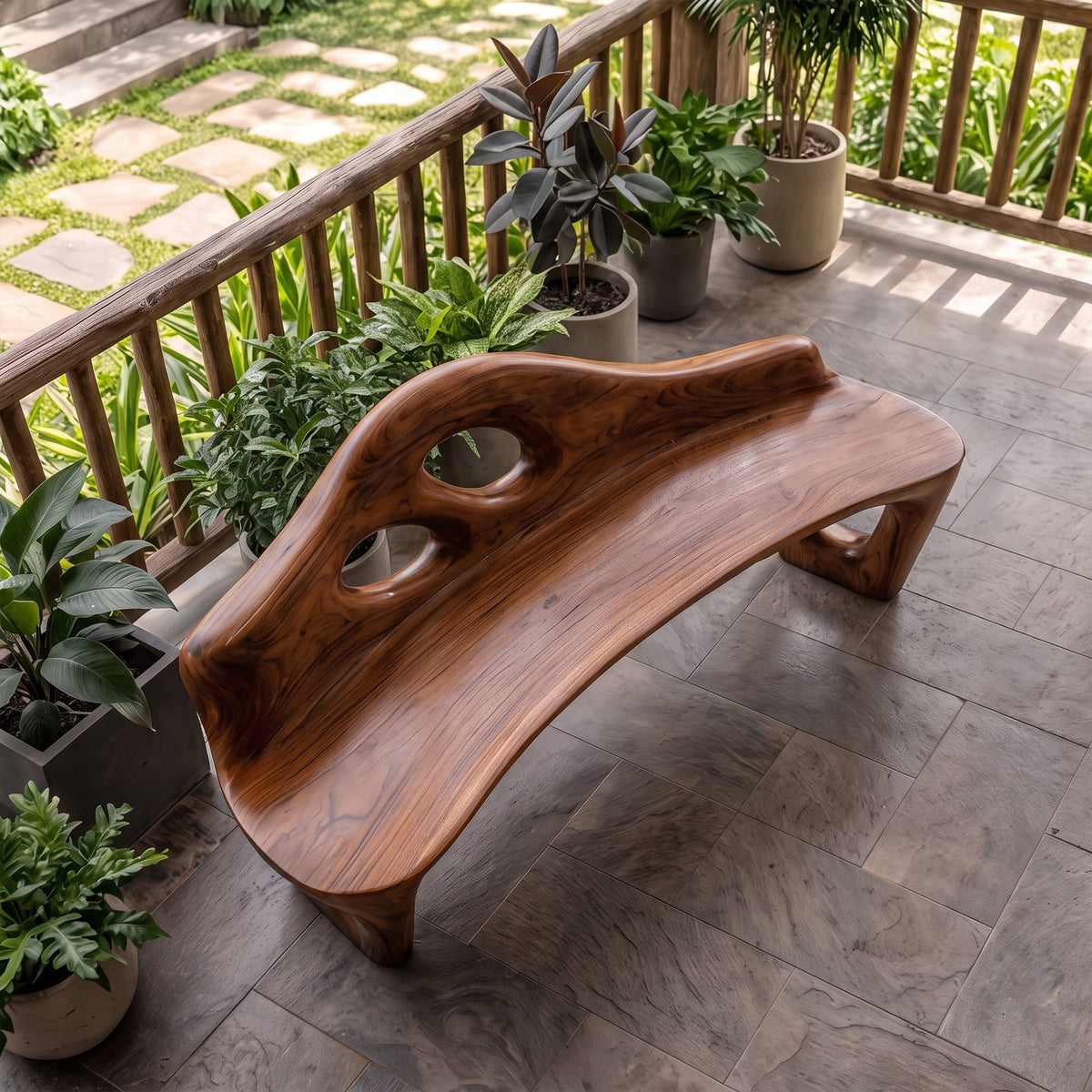 Sculptural Freeform Bench