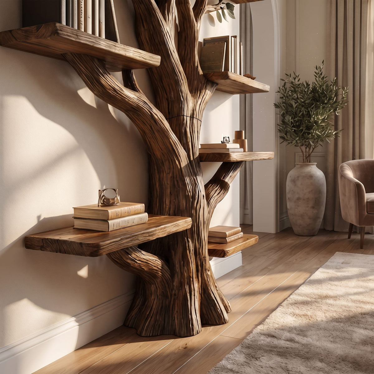 Solid Study Tree Bookshelf