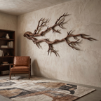 Twisted Branch Solid Wall Sculpture Organic Decor, solid wood, built to order, view 2