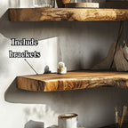Live Edge Floating Shelves Wall Mounted, solid wood, built to order