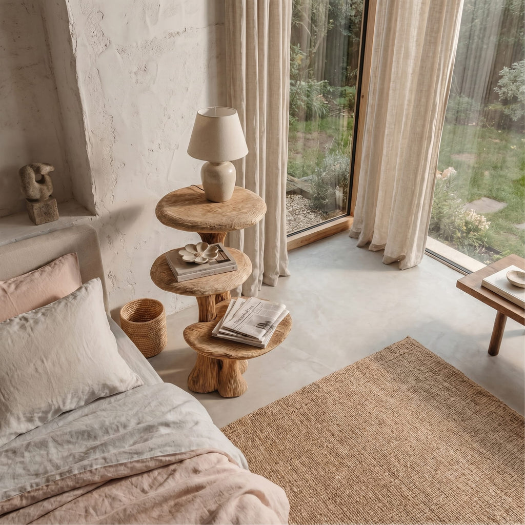 Sculptural Multi-tier Nightstand