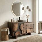 Contemporary Bathroom Cabinet Simple Clean Line Design Bathroom and Vanity Area, solid wood, built to order