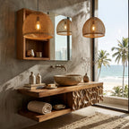 Handcrafted Floating Bathroom Vanity, solid wood, built to order