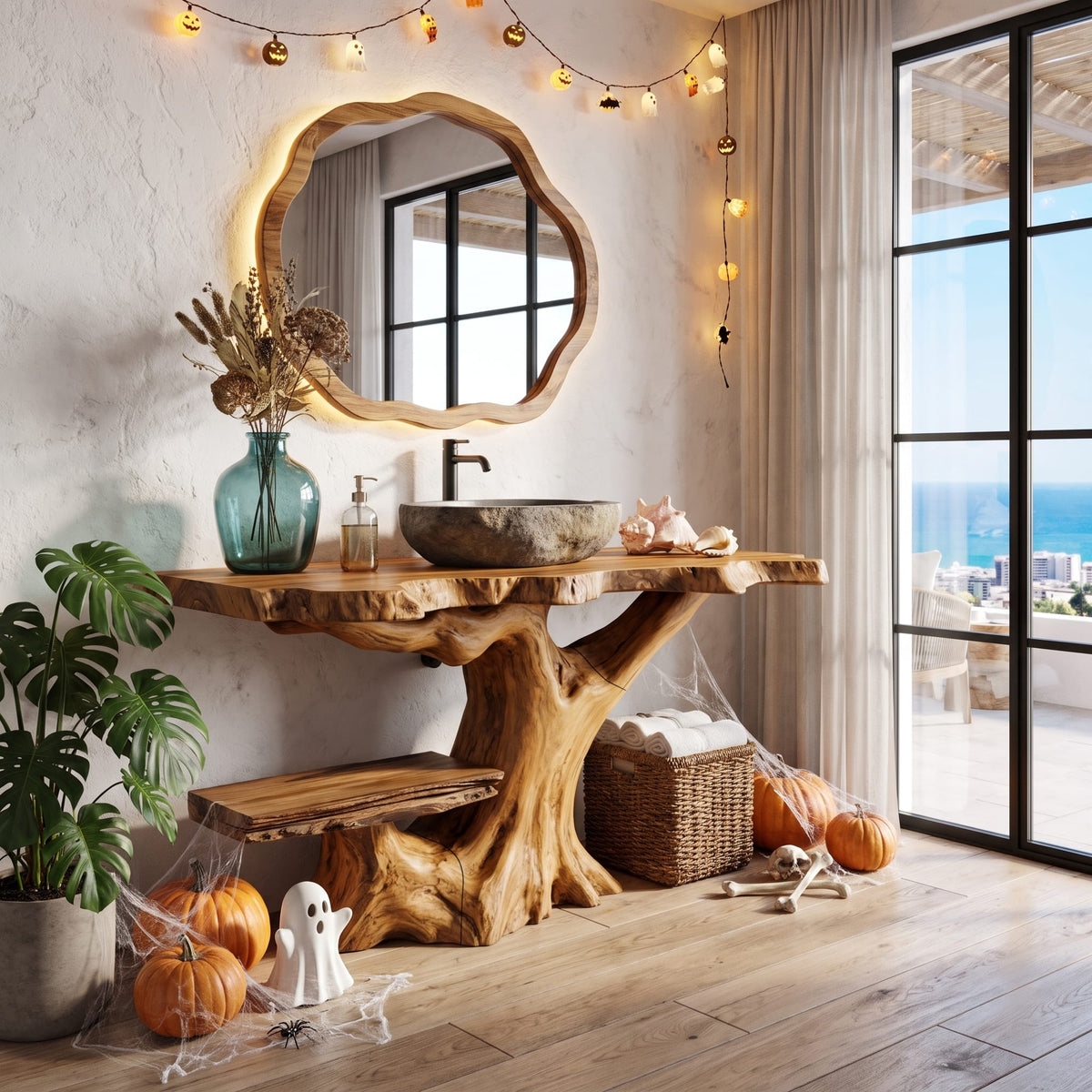 Live Edge Trunk Vanity
