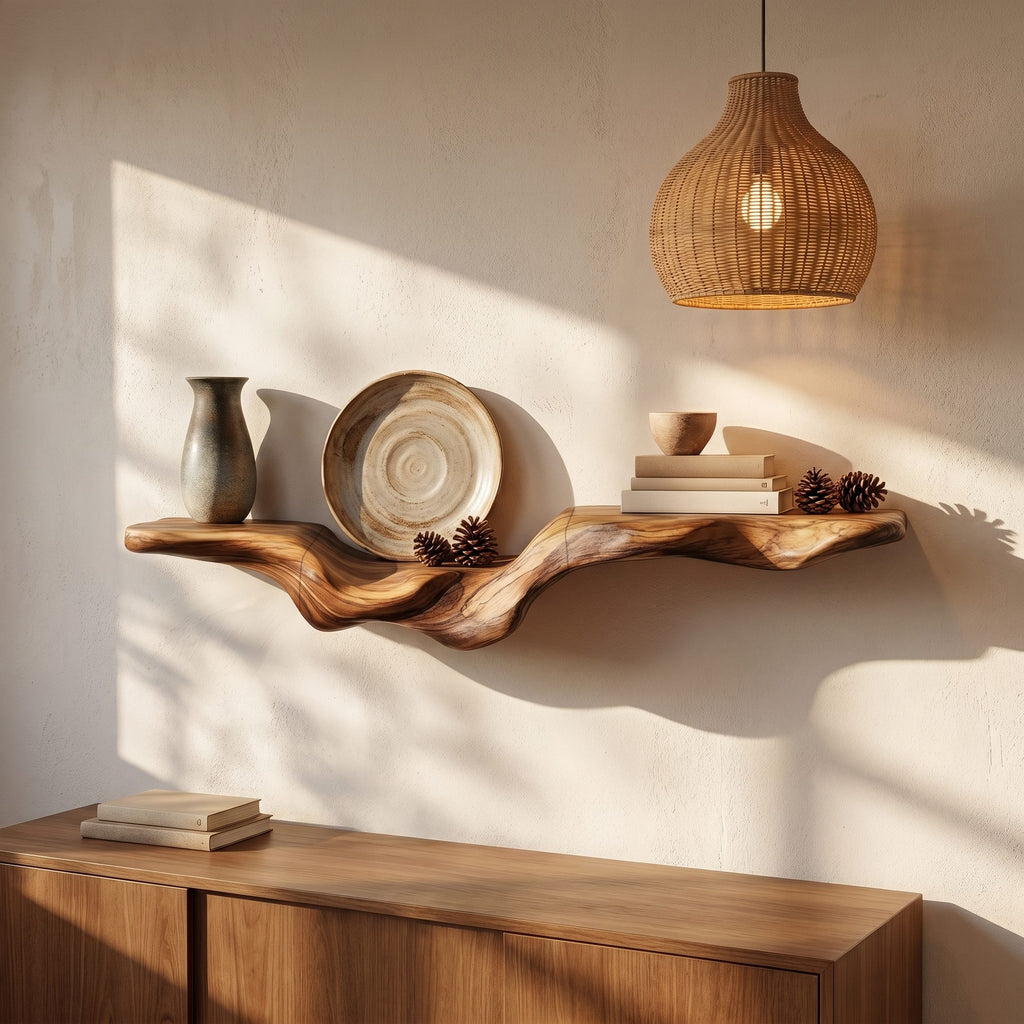 Flowing Form Floating Shelf
