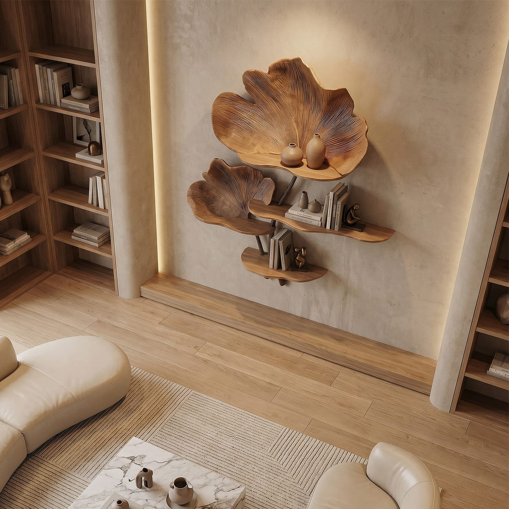 Organic Shape Floating Wall Shelf