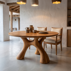 Organic Round Dining Table with Sculptural Infinity Design, solid wood, built to order, view 7