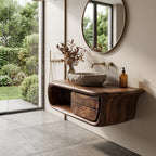 Curved Floating Vanity