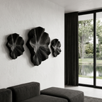 Contemporary Wall Sculpture with Botanical Relief Design, solid wood, built to order, view 3
