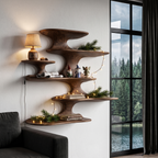 Minimalist Floating Shelf Design, solid wood, built to order, view 3