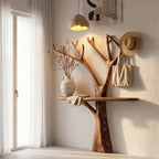 Organic Live Edge Base Console Table