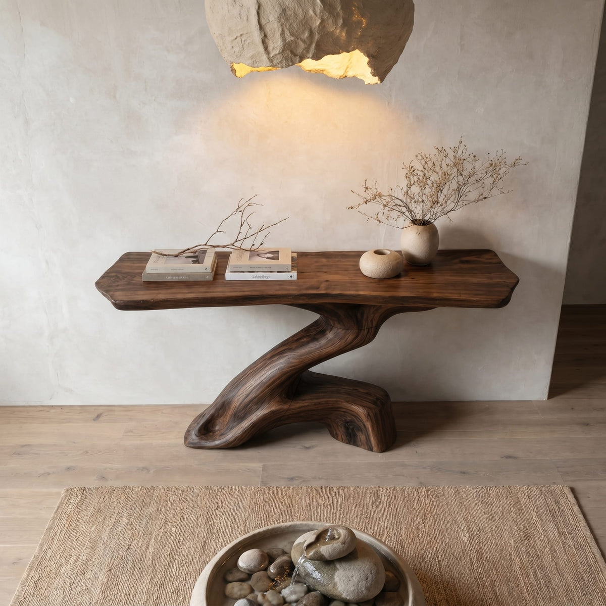 Sculptural Root Solid Console Table